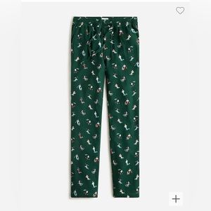 J. Crew Killington Skier Green flannel lounge pants XL, NWT